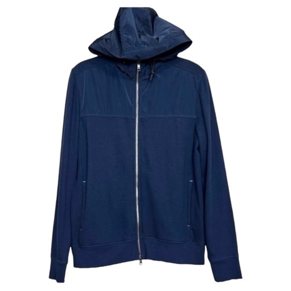 BANANA Republic Navy Blue Knit Hooded Zip-Up Sweatshirt